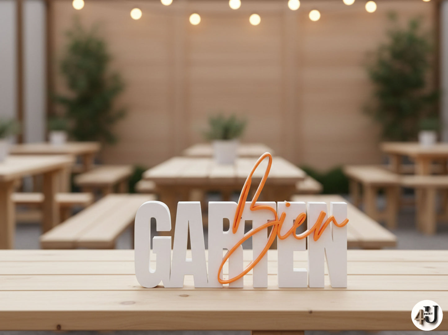 Bier-Garten Schriftzug