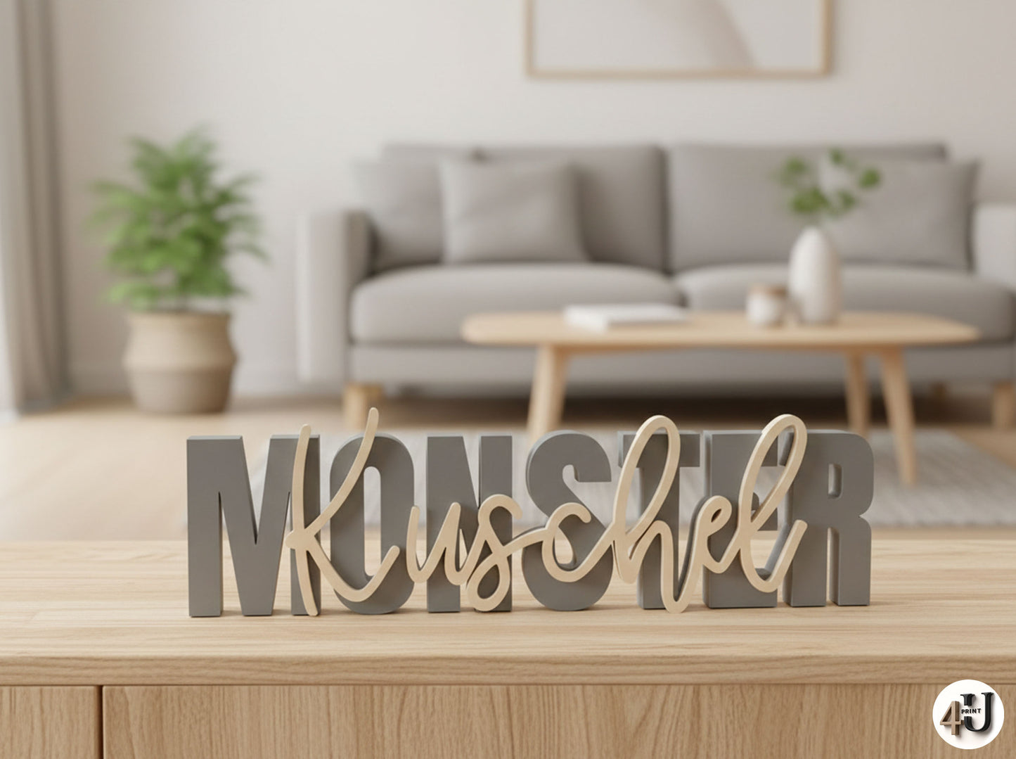 Kuschel-Monster Schriftzug