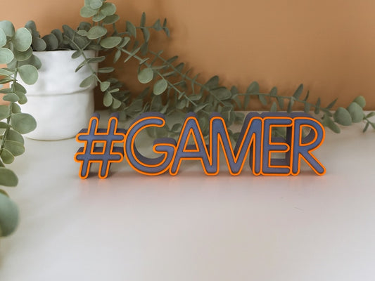 #Gamer Schriftzug
