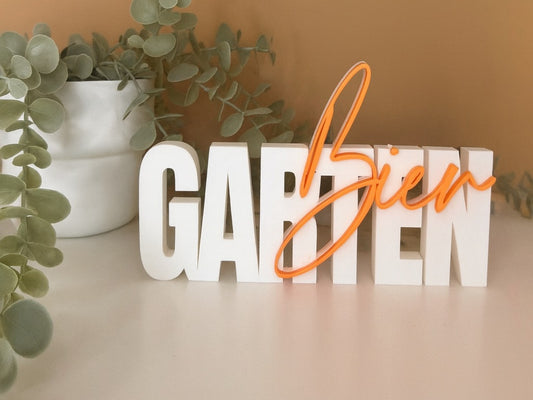 Bier-Garten Schriftzug