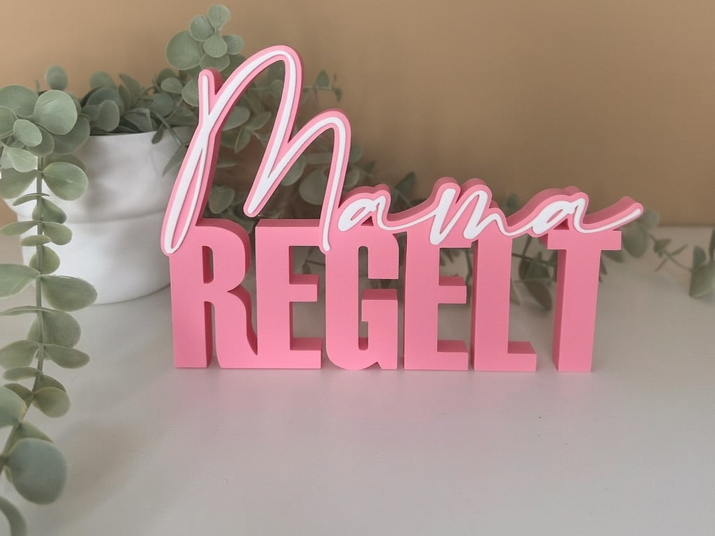Mama-regelt Schriftzug