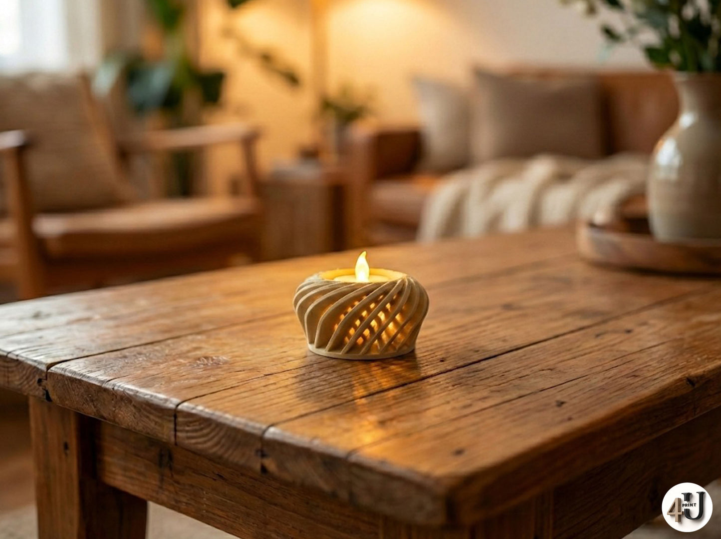 Spiral-Teelichthalter