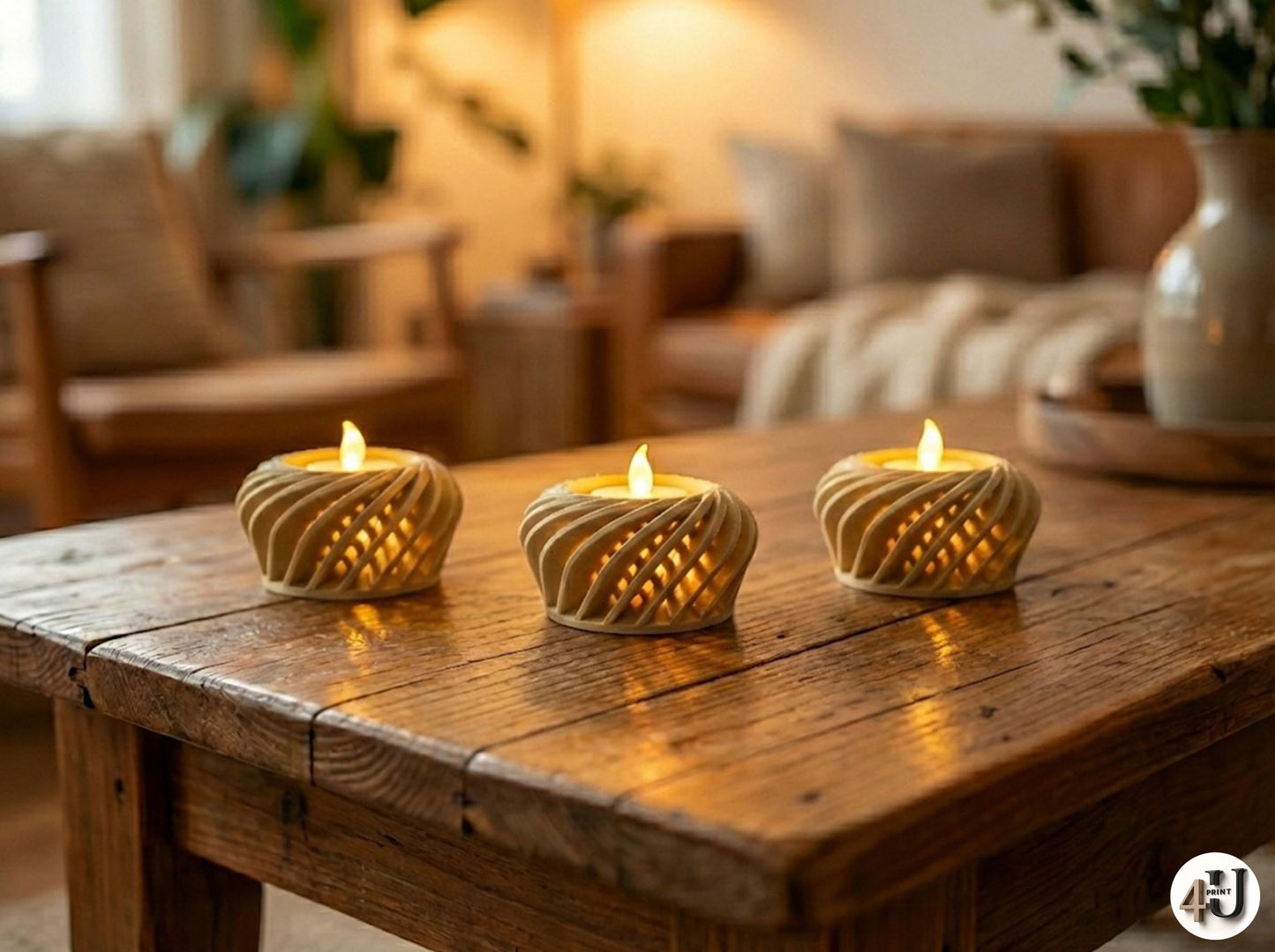 Spiral-Teelichthalter