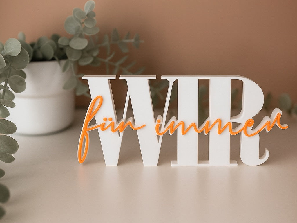 Wir-für-immer Schriftzug