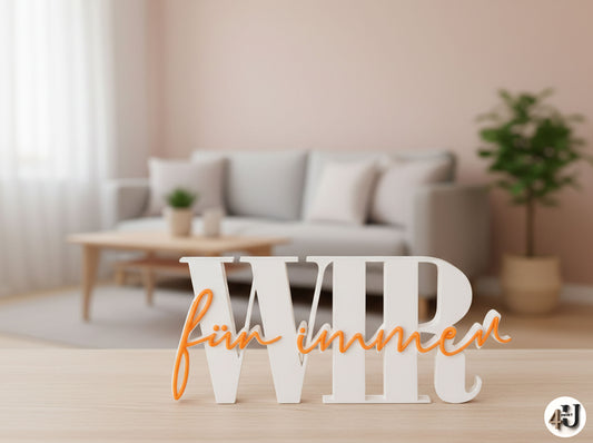 Wir-für-immer Schriftzug